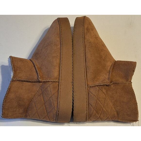 Life Stride Women's Faux Fur Lined Faux Suede Chestnut Tan Bootie Sleeper L 9 10 - Picture 6 of 10